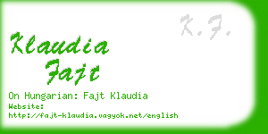 klaudia fajt business card